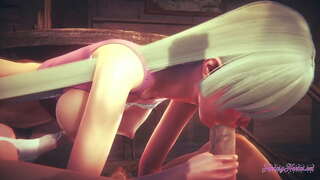 Nanatsu nuk Taizai Hentai - Elizabeth thith dhe për të depërtuar