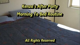 Кенза Купер наносит лосьон на себя